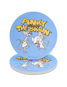 Set de 2 Posavasos Cerámicos Pinky y el Cerebro 9.9 cm