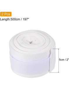 Envolturas de Mano de Boxeo PATIKIL Algodón 500x5cm Blancas 2