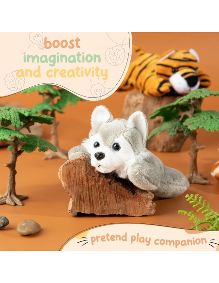 Mini Lobo de Peluche Forest & Twelfth - Paquete de 12 Unidades Mini Lobo de Peluche Forest & Twelfth - Paquete de 12 Unidades