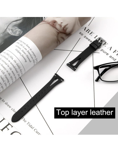 Correa de cuero vintage 22mm para Spade & Co Health Smartwatch 4