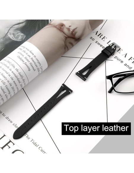 Correa de cuero vintage 22mm para Spade & Co Health Smartwatch 4 Correa de cuero vintage 22mm para Spade & Co Health Smartwatch 4