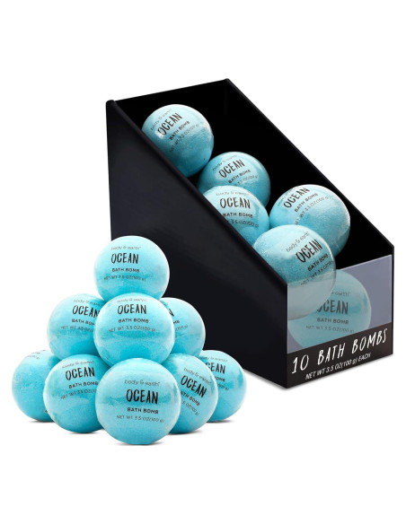 Juego de 10 Bombas de Baño BODY & EARTH 99.22 g Aroma Océano Juego de 10 Bombas de Baño BODY & EARTH 99.22 g Aroma Océano