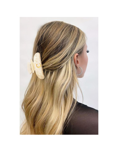 Clips de Pelo Acrílicos LILIE&WHITE Letra C Elegantes 8.5x5 cm