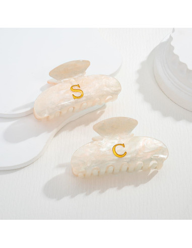 Clips de Pelo Acrílicos LILIE&WHITE Letra C Elegantes 8.5x5 cm