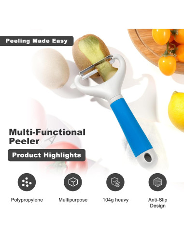Pelador de Verduras y Frutas Li & Zhao Y Azul Ergonómico