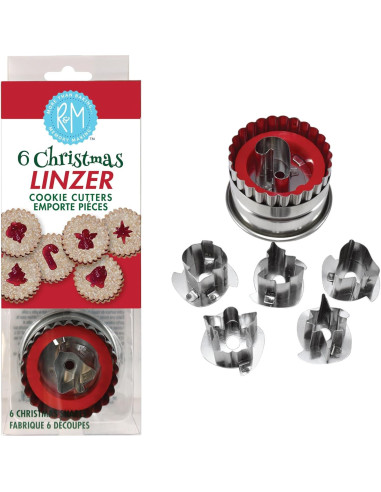 Set de 6 Cortadores de Galletas Linzer R&M Navidad