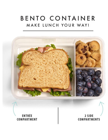 Fit & Fresh Caja Bento Marino 1.84L con 2 Paquetes de Hielo