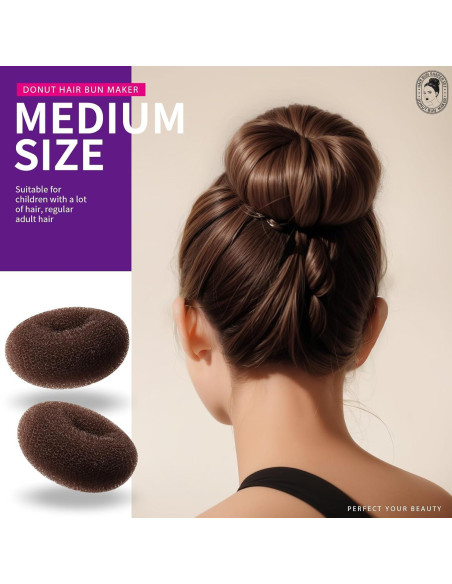 Conjunto Hacer Moño Donut Teenitor - 7 Piezas, Marrón Oscuro Conjunto Hacer Moño Donut Teenitor - 7 Piezas, Marrón Oscuro