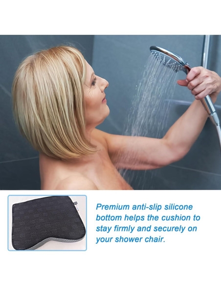 Cojín de Ducha Esme L&H ShowerPad-03 Negro 40x30 cm Cojín de Ducha Esme L&H ShowerPad-03 Negro 40x30 cm