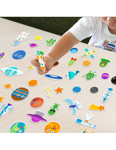 Juego de Tablero de Cuentos de Fieltro Espacial BEUNITONE 55 Piezas