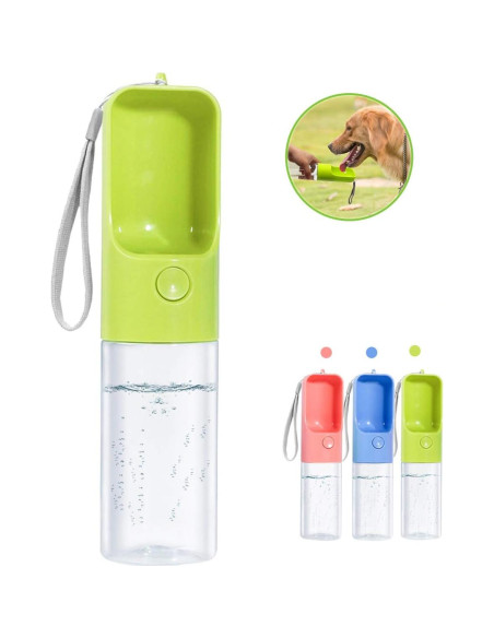 Botella de Agua para Perros Sofunii 0.45L Verde a Prueba de Fugas Botella de Agua para Perros Sofunii 0.45L Verde a Prueba de Fugas