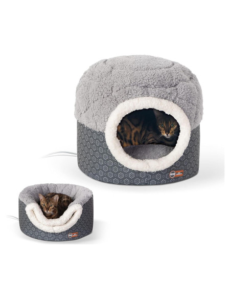 Cama Térmica para Gatos K&H 2-en-1 Lavable 45.72x38.1cm Gris Cama Térmica para Gatos K&H 2-en-1 Lavable 45.72x38.1cm Gris