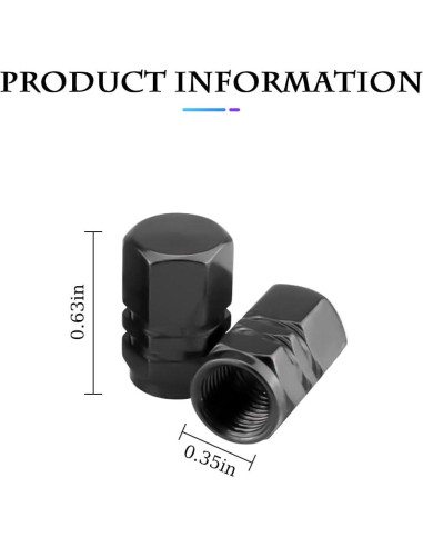 16 Tapones de Válvula de Neumático Fekey&JF Universales