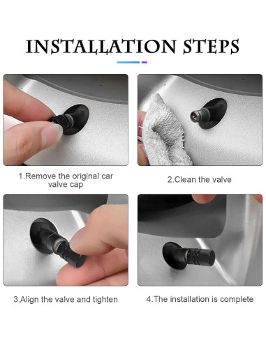 16 Tapones de Válvula de Neumático Fekey&JF Universales