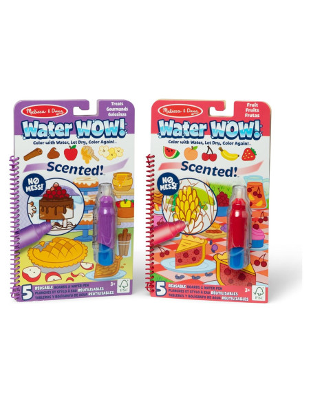 Melissa & Doug Water WOW! 2-Pack Pintura con Agua Frutas y Golosinas Melissa & Doug Water WOW! 2-Pack Pintura con Agua Frutas y Golosinas