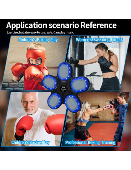 Máquina de Boxeo AMWAMW Musical Inteligente con Guantes Máquina de Boxeo AMWAMW Musical Inteligente con Guantes