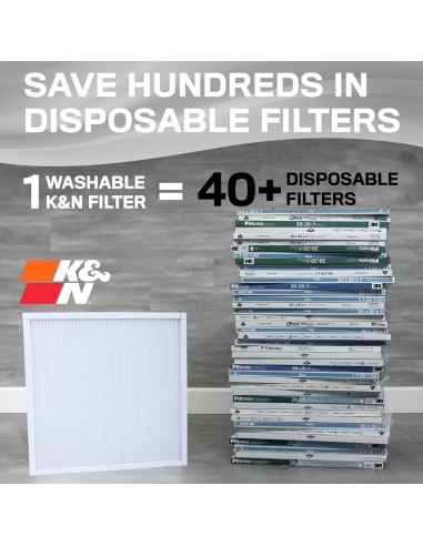 Filtro de Aire Lavable K&N HVC-8-12025 Merv 8 49.5x62.2 cm