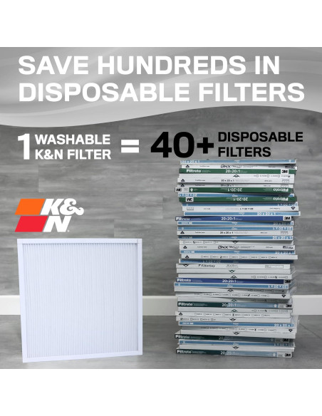 Filtro de Aire Lavable K&N HVC-8-12025 Merv 8 49.5x62.2 cm Filtro de Aire Lavable K&N HVC-8-12025 Merv 8 49.5x62.2 cm
