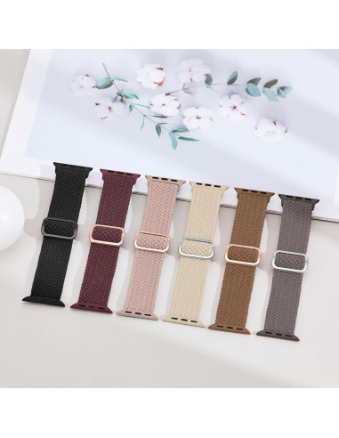 Paquete de 6 bandas elásticas Knossen para Apple Watch 38-49mm