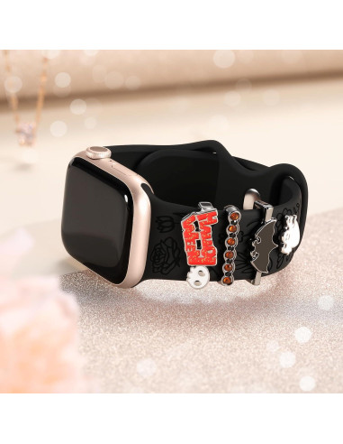 Banda de Silicona DaQin para Apple Watch 38-45mm con Charms