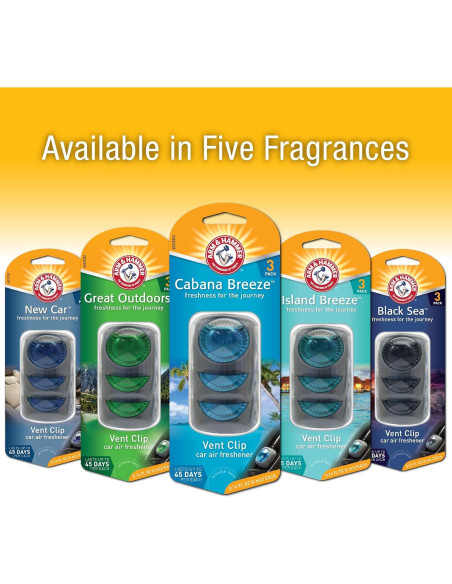 Ambientador de Auto Arm & Hammer Frescura Cabana Breeze - 4 Piezas Ambientador de Auto Arm & Hammer Frescura Cabana Breeze - 4 Piezas