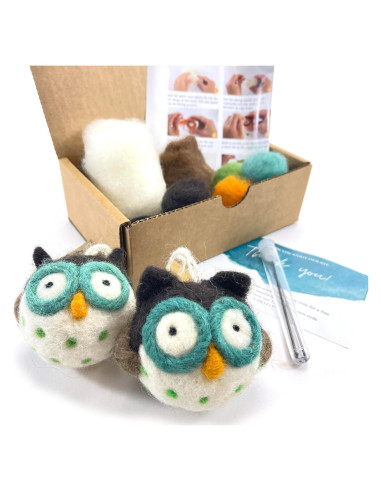 Kit de Fieltro Woolbuddy Búho para Principiantes Adultos