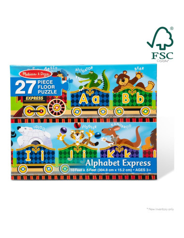 Rompecabezas de Piso Jumbo Alfabeto Expreso Melissa & Doug - 27 Piezas