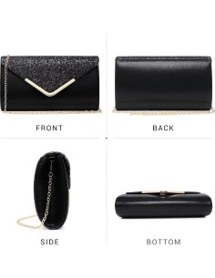 Bolso de Noche Dasein para Mujeres - Clutch Brillante 24x12cm 2