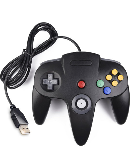 Controladores USB N64 iNNEXT - Paquete de 2 Joysticks para PC y Raspberry Pi Controladores USB N64 iNNEXT - Paquete de 2 Joysticks para PC y Raspberry Pi