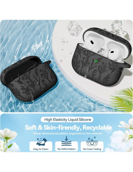 Funda de Silicona Suave Ekoonpft para AirPods Pro 1/2 Gen Funda de Silicona Suave Ekoonpft para AirPods Pro 1/2 Gen