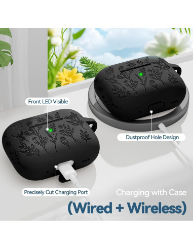 Funda de Silicona Suave Ekoonpft para AirPods Pro 1/2 Gen