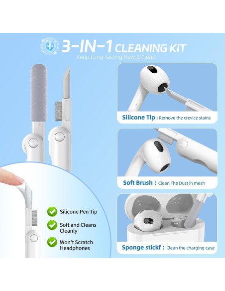 Funda de Silicona Suave Ekoonpft para AirPods Pro 1/2 Gen Funda de Silicona Suave Ekoonpft para AirPods Pro 1/2 Gen