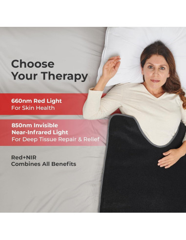 Manta de Luz Roja Lifepro LP-ALVBD-BLK - Terapia Completa
