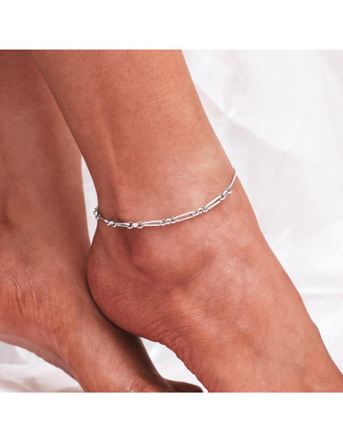 Pulsera de Tobillo Plata Esterlina 925 CHIC & ARTSY Multicapa
