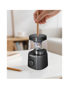 Sacapuntas Eléctrico Aniborsa Negro con Agudeza Ajustable 2