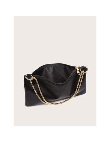 Bolso de Noche de Satén Verdusa - Cuadrado Negro