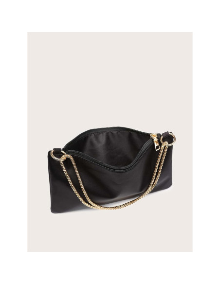 Bolso de Noche de Satén Verdusa - Cuadrado Negro Bolso de Noche de Satén Verdusa - Cuadrado Negro