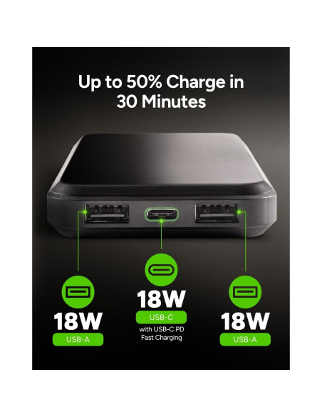 Banco de energía Mophie Powerstation Prime10 10,000mAh Verde Banco de energía Mophie Powerstation Prime10 10,000mAh Verde