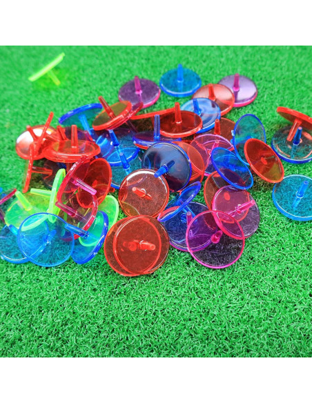 Marcadores de Pelotas de Golf VEASAERS 50 Pcs Multicolor 25mm Marcadores de Pelotas de Golf VEASAERS 50 Pcs Multicolor 25mm