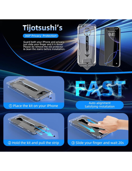Protector de Pantalla Privada Tijotsushi para iPhone 13/13 Pro/14 360 Protector de Pantalla Privada Tijotsushi para iPhone 13/13 Pro/14 360