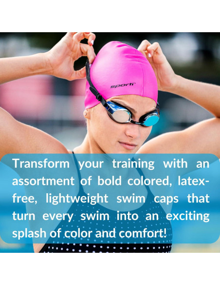 Gorro de natación Sporti de silicona con protección para oídos Gorro de natación Sporti de silicona con protección para oídos