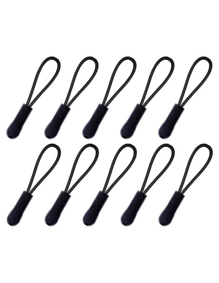 Tiradores de Cremallera BEADNOVA Negro 10 Piezas 25mm x 9mm Tiradores de Cremallera BEADNOVA Negro 10 Piezas 25mm x 9mm