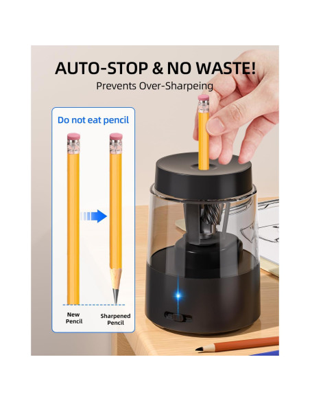 Afilador Eléctrico de Lápices ZMOL Recargable Automático Afilador Eléctrico de Lápices ZMOL Recargable Automático