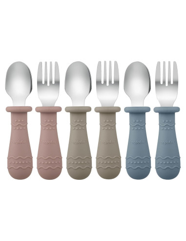 Set de Utensilios PandaEar para Niños - 6 Piezas Acero Inoxidable