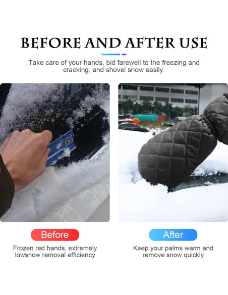 Mitón Raspador de Hielo Fekey&JF Impermeable para Auto Mitón Raspador de Hielo Fekey&JF Impermeable para Auto