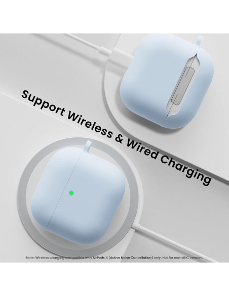 Funda Protectora Silicona ORNARTO para AirPods 4 - Azul Bebé Funda Protectora Silicona ORNARTO para AirPods 4 - Azul Bebé