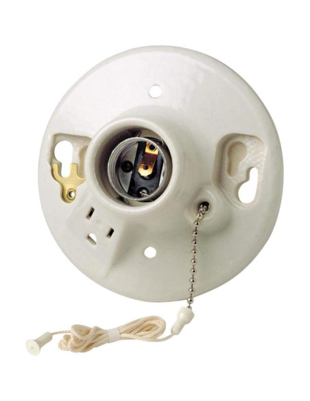 Caja de salida de porcelana Leviton 9726-C incandescente blanca Caja de salida de porcelana Leviton 9726-C incandescente blanca