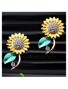 Clips de Ventilación de Aire Girasol Brillante CYG&CL - 2 Piezas