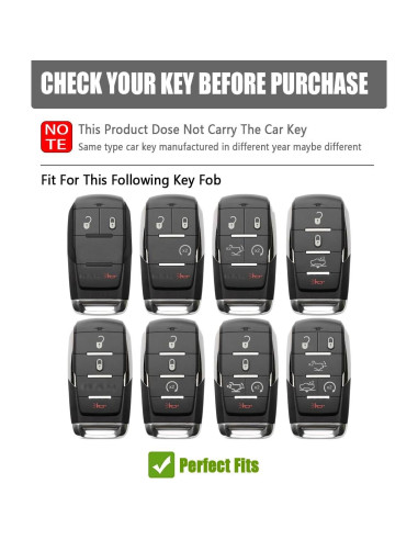 Funda de Llave de Cuero YINEOR para Dodge Ram 2019-2024