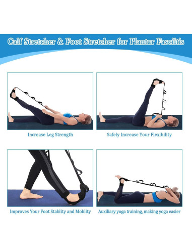 Estirador de pies y pantorrillas JIURUN - Kit ergonómico azul